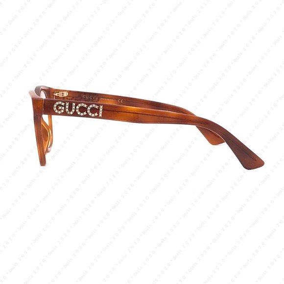 New GUCCI Women’s GG0420O 004 52mm Havana Eyeglasses - Picture 4 of 11